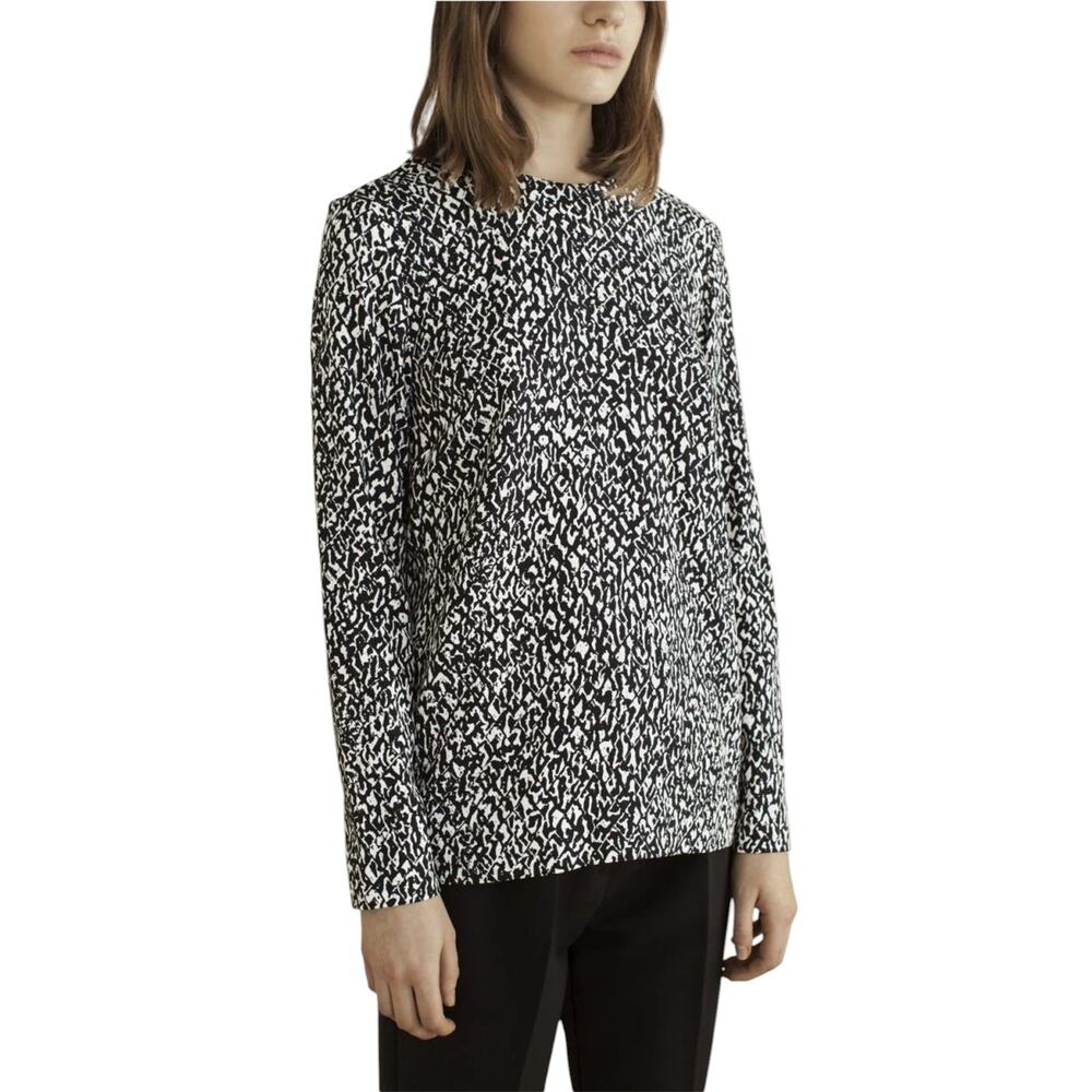 Marimekko Black Amalia Datsa Patterned Long Sleeve Blouse